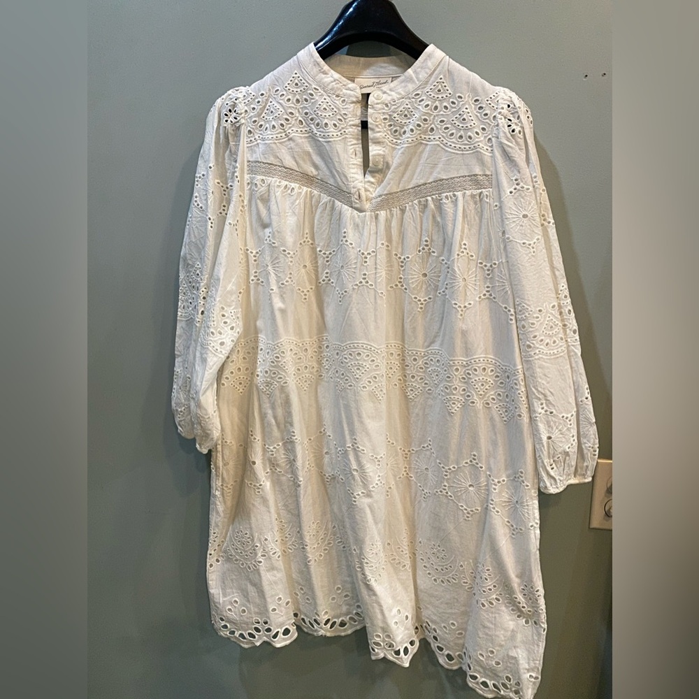 Universal Thread Shift Eyelet Dress 3/4 Sleeve Mini Dress